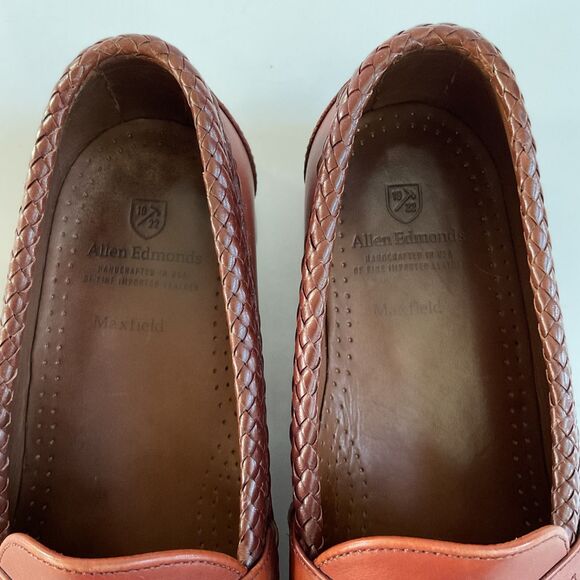 Allen Edmonds Mens Maxfield Tassel Loafer Size 9.5 E Chili Moc SlipOn Dress Shoe